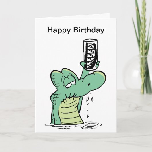 Carte d'anniversaire Old Man Croc (Devant)