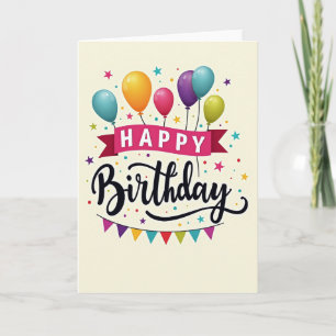 Carte d'anniversaire ombrée ludique