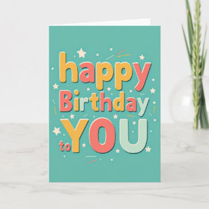 Carte d'anniversaire ombrée ludique