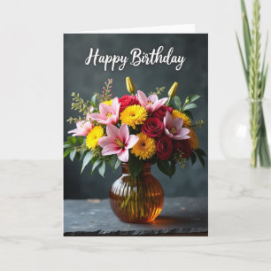 Carte d'anniversaire Opulent Bloom
