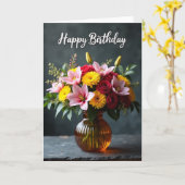 Carte d'anniversaire Opulent Bloom (Fleur jaune)