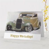 Carte d'anniversaire "Or solide" (Fleur jaune)