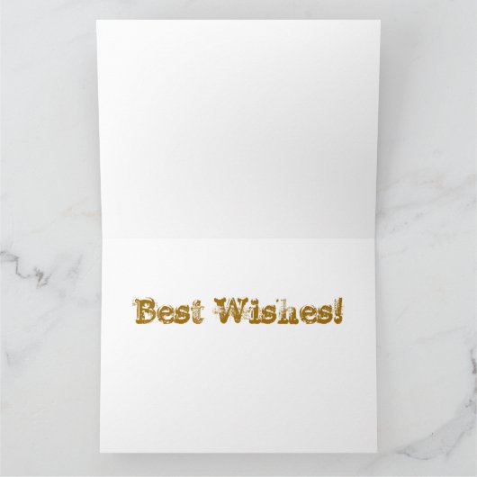 Carte d'anniversaire "Or solide" (Intérieur)