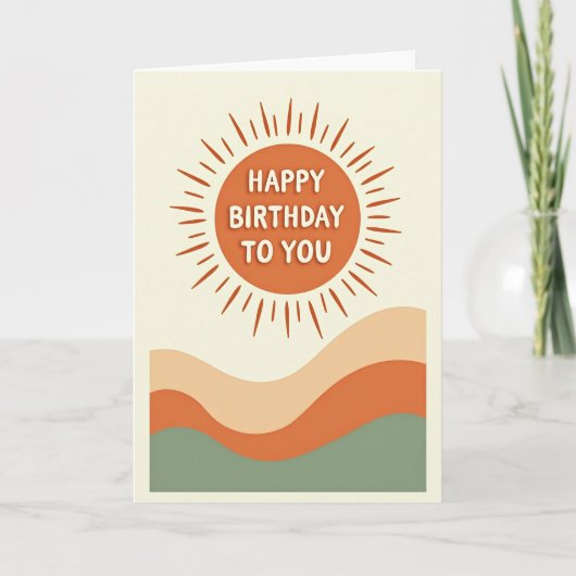 Carte d'anniversaire orange chaleureuse (Devant)