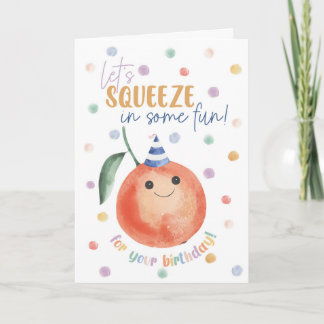 Carte d'anniversaire orange – Faisons rentrer un p