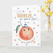 Carte d'anniversaire orange – Faisons rentrer un p (Fleur jaune)
