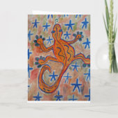 Carte d'anniversaire Orange Gecko (Dos)