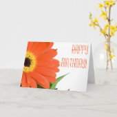 Carte d'anniversaire Orange Gerbera Daisy (Fleur jaune)