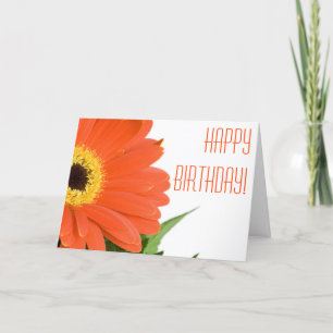 Carte d'anniversaire Orange Gerbera Daisy