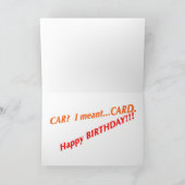Carte d'anniversaire orange humoristique de (Intérieur)