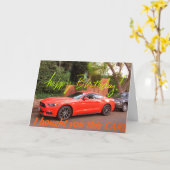 Carte d'anniversaire orange humoristique de (Fleur jaune)