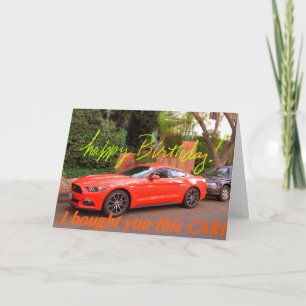 Carte d'anniversaire orange humoristique de