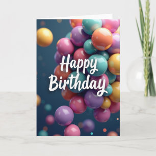 Carte d'anniversaire Orbes Brillants