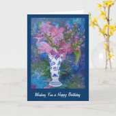 Carte d'anniversaire Orchidée (Fleur jaune)