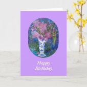 Carte d'anniversaire orchidée (Fleur jaune)