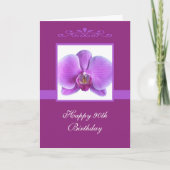 Carte d'anniversaire orchidée 90e (Devant)