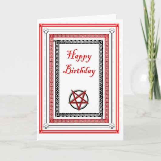 Carte d'anniversaire ordinaire pour Satanist/Démon (Devant)