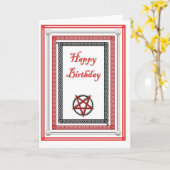 Carte d'anniversaire ordinaire pour Satanist/Démon (Fleur jaune)