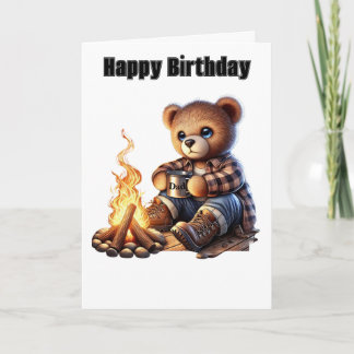 carte d'anniversaire ou de fête des pères avec un
