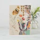 carte d'anniversaire ou invitation (Debout devant)