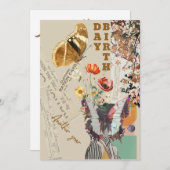 carte d'anniversaire ou invitation (Devant / Derrière)