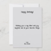 Carte d'anniversaire Ourson Mignon (Dos)