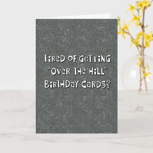 Carte d'anniversaire "Over the Hill" 55e (Fleur jaune)