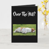 Carte d'anniversaire "Over The Hill" amusante avec (Fleur jaune)