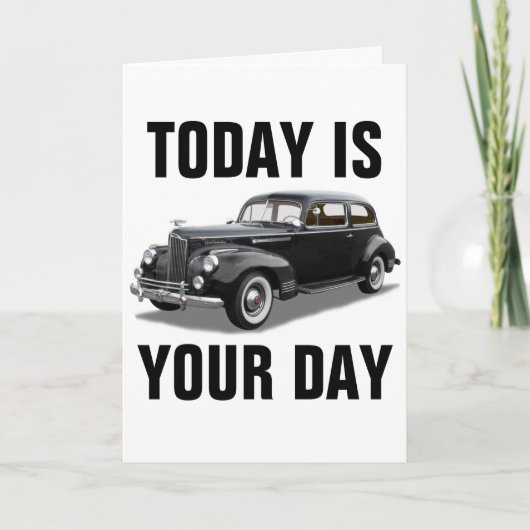 CARTE D'ANNIVERSAIRE PACKARD CLASSIC (Devant)