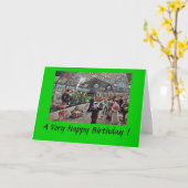 Carte d'anniversaire - Paddington Station, Londres (Fleur jaune)