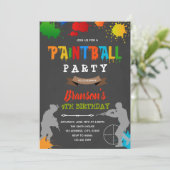 Carte d'anniversaire paintball (Debout devant)