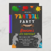 Carte d'anniversaire paintball (Devant / Derrière)