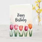 Carte d'anniversaire Painted Petals (Fleur jaune)