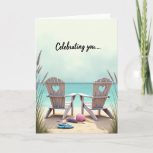 Carte d'anniversaire paisible au bord de la mer