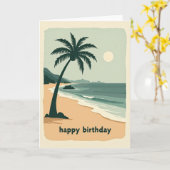 Carte d'anniversaire paisible Palm Beach (Fleur jaune)