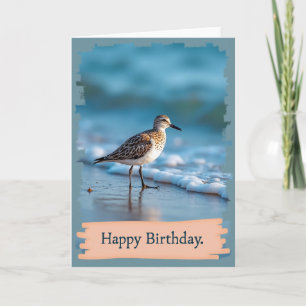 Carte d'anniversaire paisible pour oiseau de rivag