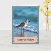 Carte d'anniversaire paisible pour oiseau de rivag (Fleur jaune)