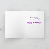Carte d'anniversaire Paix et Amour (Intérieur)