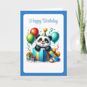 Carte d'anniversaire Panda