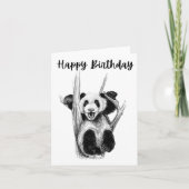 Carte d'anniversaire Panda (Devant)