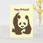 Carte d'anniversaire Panda au chocolat (Fleur jaune)