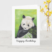 Carte d'anniversaire Panda Bear (Fleur jaune)