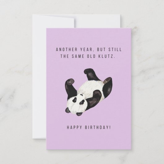 Carte d'anniversaire Panda Klutz (Devant)