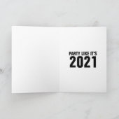 CARTE D'ANNIVERSAIRE PANDÉMIQUE MONA LISA AVEC MAS (Intérieur)