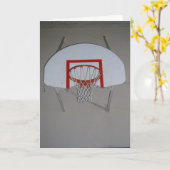 Carte d'anniversaire "Panier de basketball" (Fleur jaune)