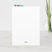 Carte d'anniversaire Paon Rose (Dos)