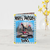 Carte d'anniversaire papa (Fleur jaune)