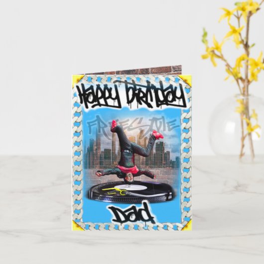 Carte d'anniversaire papa (Fleur jaune)