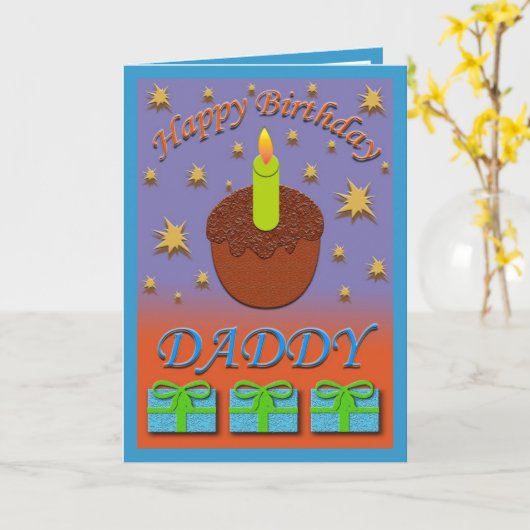 Carte d'anniversaire papa (Fleur jaune)