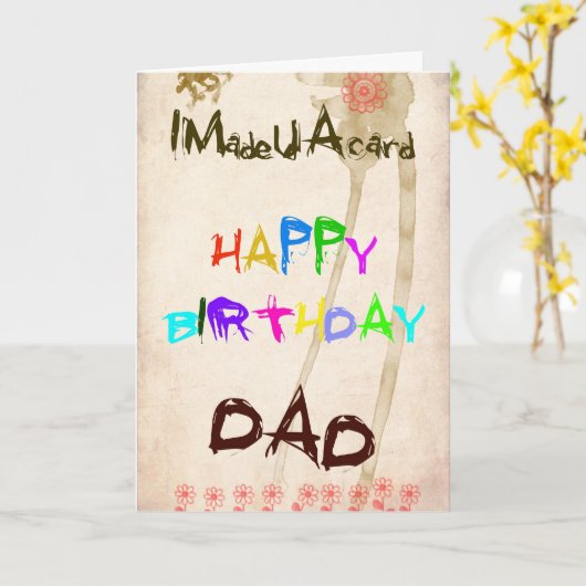 Carte d'anniversaire papa (Fleur jaune)